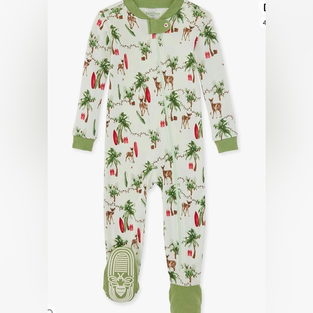 Burts Bees Baby Boys Zip Front Footed Sleeper